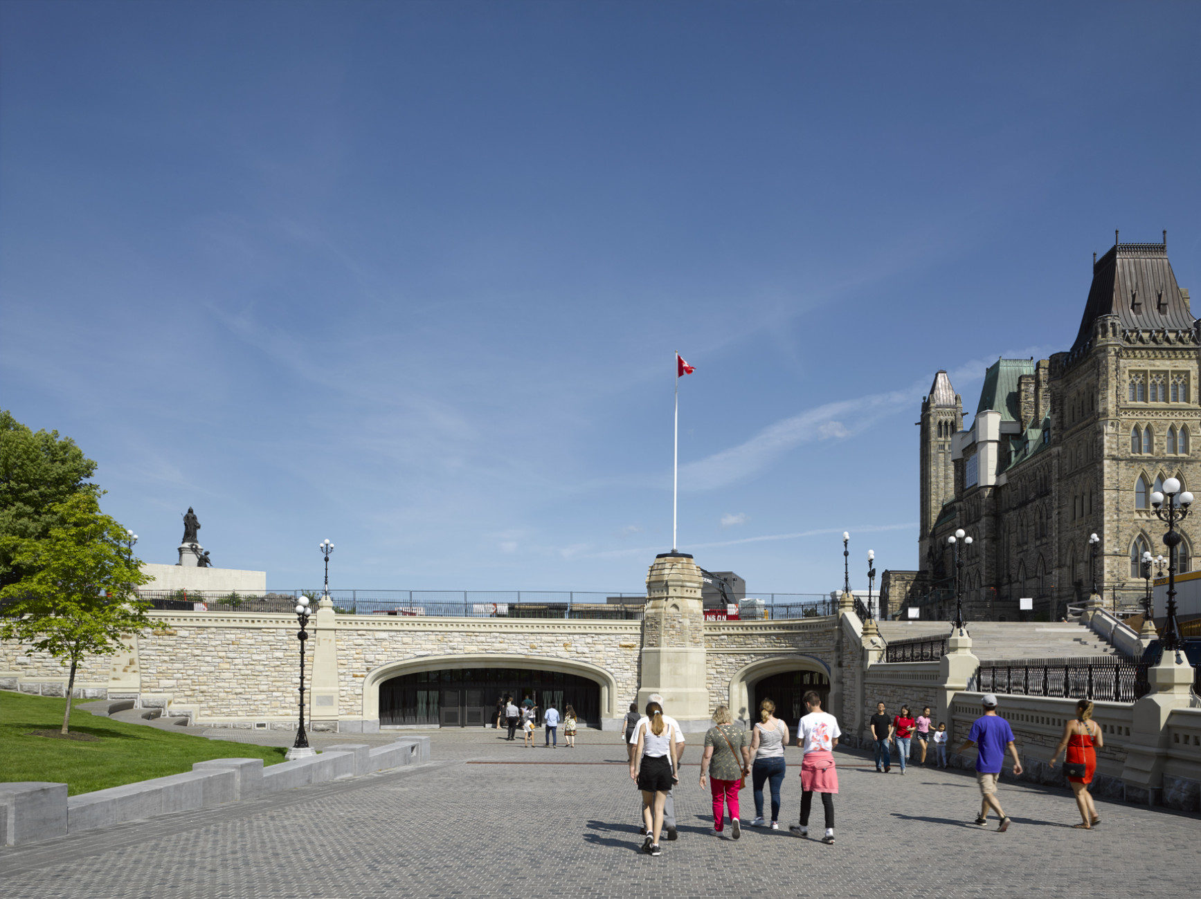 Moriyama Teshima architect architecture IBI Group Government Canada Canadian flag maple leaf Parliament Hill Ottawa heritage building design Visitor Welcome Centre Toronto Ontario