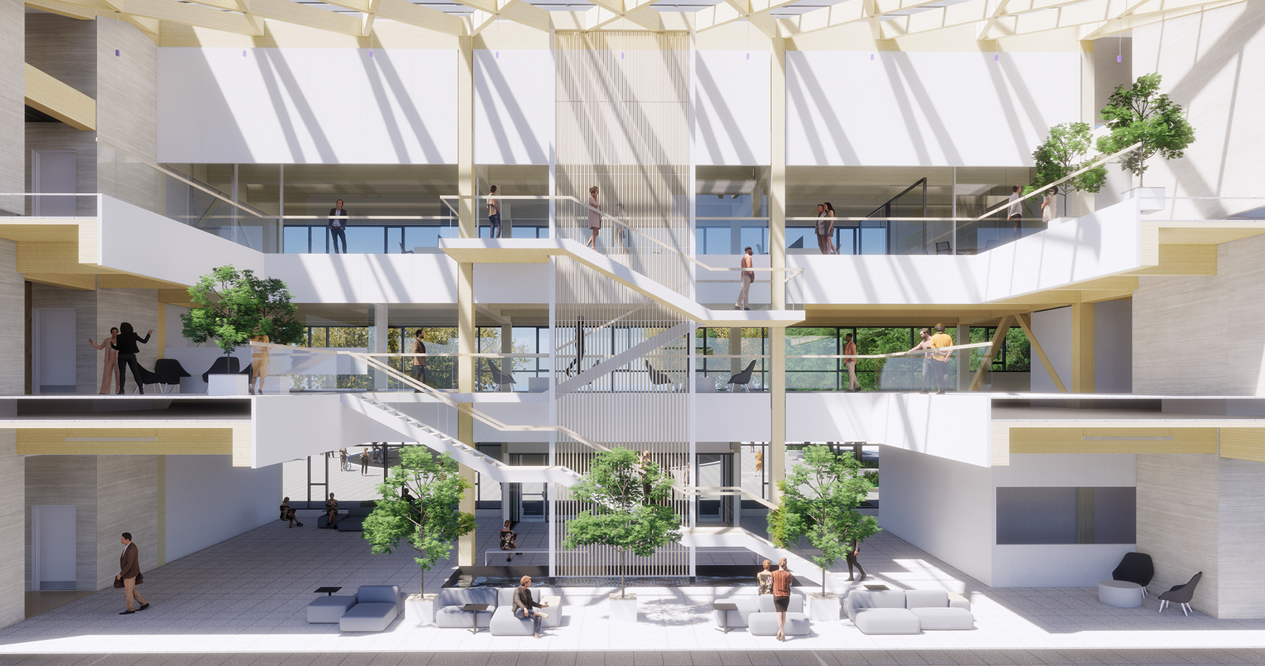 Ontario Secondary School Teachers' Federation Headquarters Moriyama Teshima Architects architecture mass timber Toronto construction