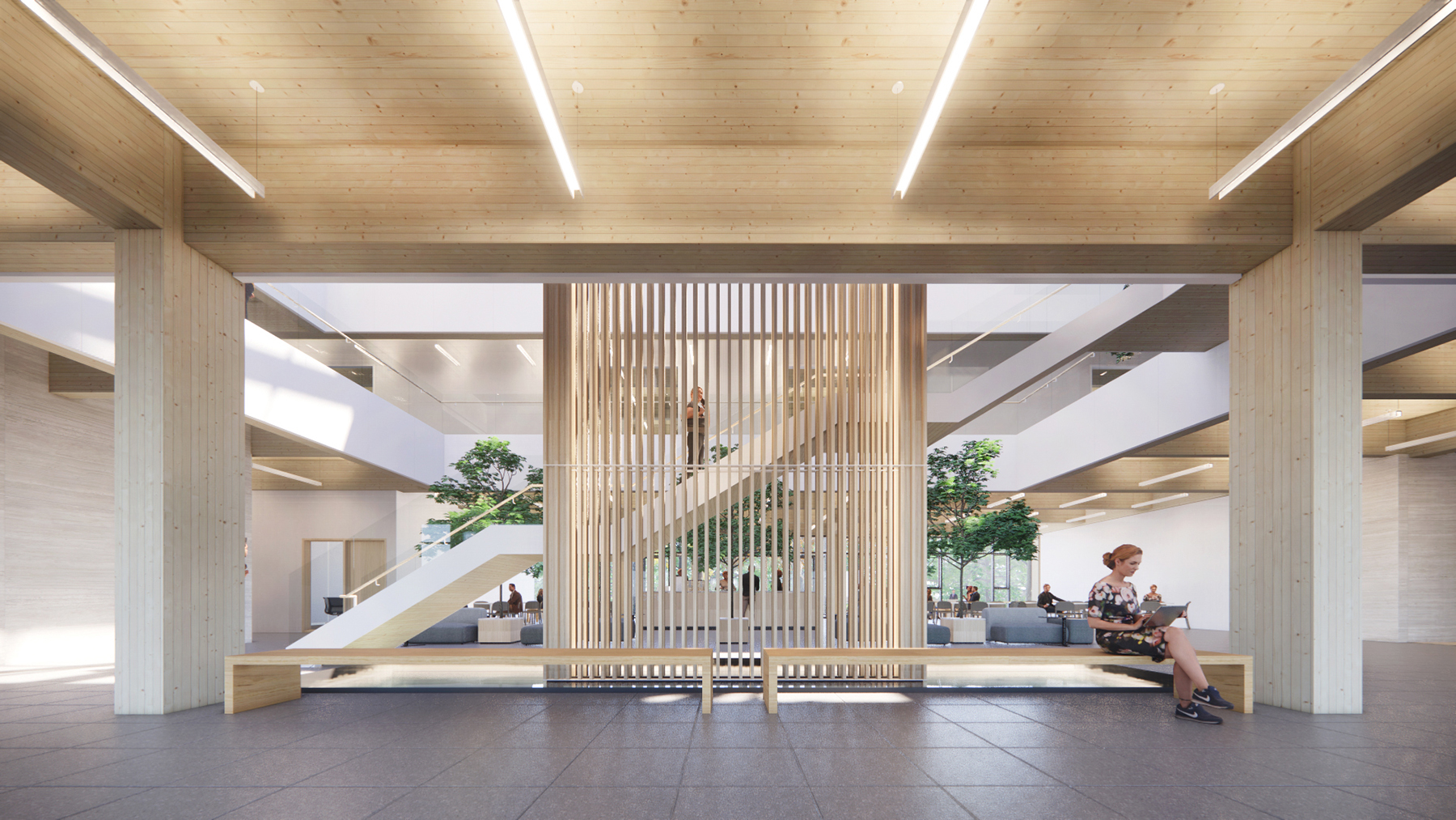 Ontario Secondary School Teachers' Federation Headquarters Moriyama Teshima Architects architecture mass timber Toronto construction
