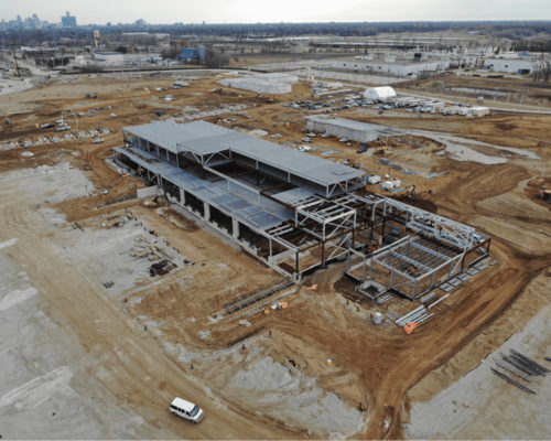 Canadian Port of Entry at Gordie Howe International Bridge Taking Shape