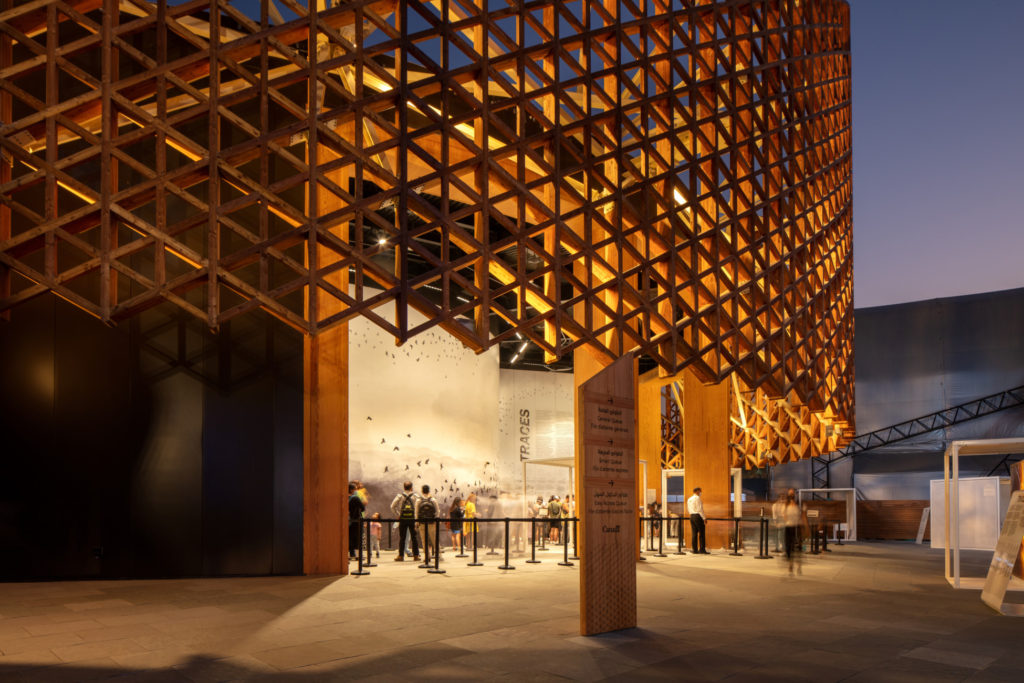 Moriyama Teshima architecture architect Canada Pavilion Expo Dubai UAE festival international timber design building