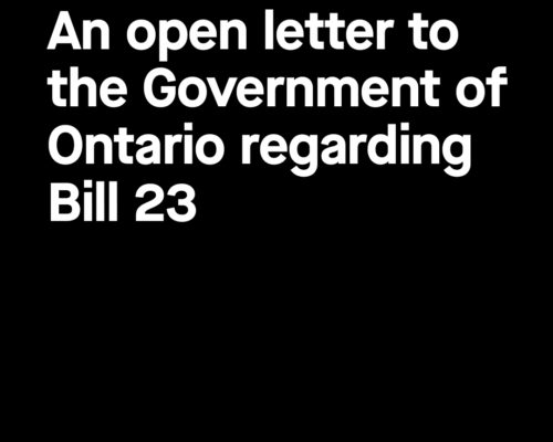 We Stand in Opposition of Bill 23