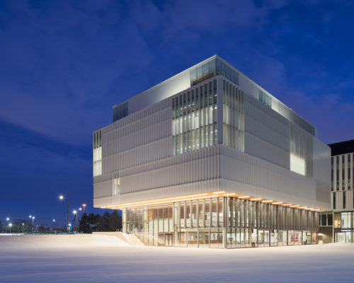 Snowy Photos of the HMC Student and Athletic Centre at Sheridan College