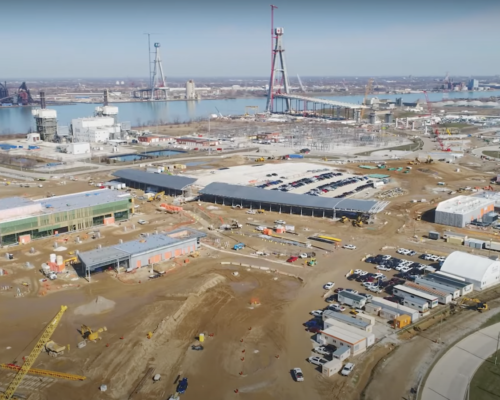Construction Update for the Canadian Port of Entry at the Gordie Howe Border Crossing