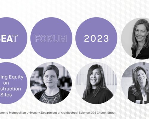 Carol Presenting at BEAToronto Forum: Building Equity on Construction Sites