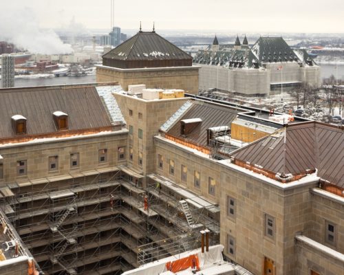 West Memorial Building Construction Skylight